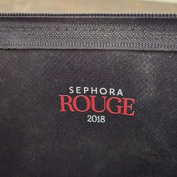 Sephora Rouge Black White Polka Dot Wristlet Cosmetic Bag - Picture 3 of 6